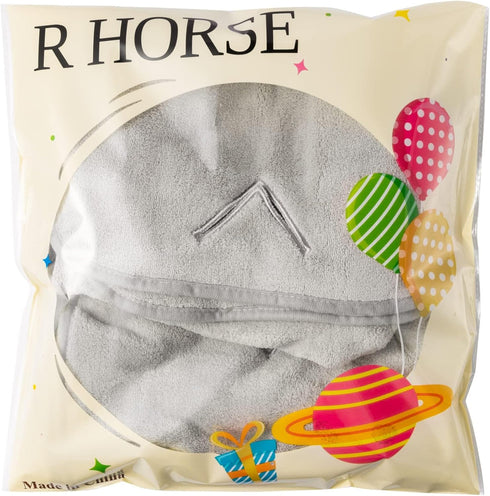 8Pcs R HORSE Hanging Hand Towel with Loop, Grey Absorbent Coral Fleece Bathroom Hand Towel, Soft Thick Dish Cloth