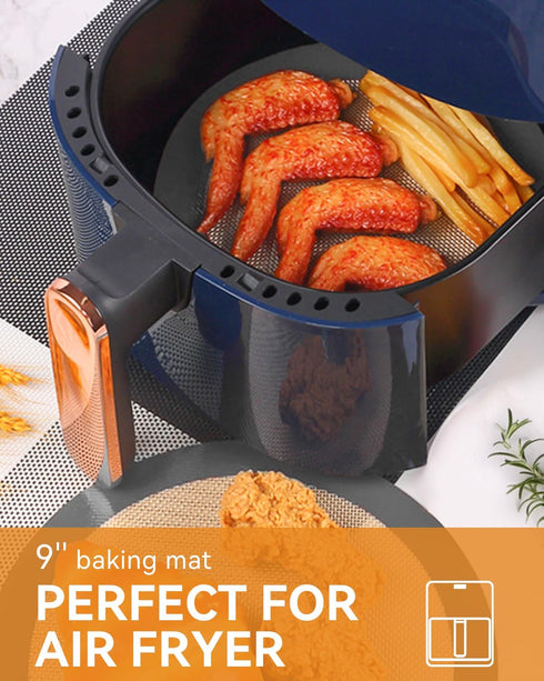 Silicone Baking Mat Set of 5 - 2 Half Sheet Mats, 2 Quarter Sheets, 1 9'' Oven Liner - Non Stick