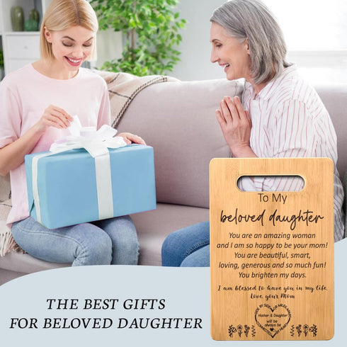 Birthday Gift for Daughter from Mom, Kitchen Cutting Board to My Daughter, Mothers Day Wedding Gifts