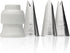 Ateco 382-4 Piece Leaf Decorating Tube Set, Stainless Steel Tips & Coupler