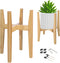 OERGKE Adjustable Plant Stand Indoor, Bamboo Mid Century Modern Plants Stands, Corner