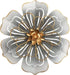 Metal Flower Wall Art Decor, 8.3" Rustic Modern Floral Sculpture for Indoor Kitchen Bedroom Living Room Outdoor