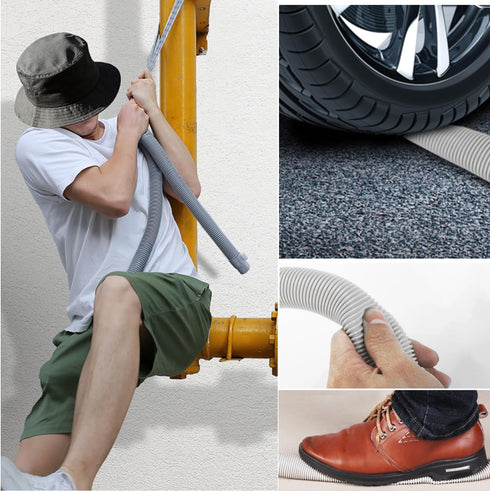 5 Feet Washing Machine Drain Hose, Flexible Washer Drain Hose Extension, Universal Dishwasher Kits with 1 Hose 4 Clamps