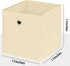 Foldable Storage Cubes Bins, 11 Inch Cloth Storage Box, Fabric Organizer Baskets with Dual Handles, Set of 3