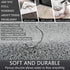 Shower Mat Bathtub Mat Non Slip - 16x32 Inch, Upgraded No Suction Cup Soft Textured PVC Loofah Tub Mat with Drain for
