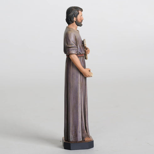 BC Catholic St. Joseph Statue The Worker, Hand Painted 6inches H Religious Gifts for Labour Days Home Decor