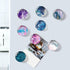 Glass Strong Magnetic Fridge Magnets, Round Cute Colorful Kitchen Magnets Decorations for Office Whiteboard, Cabinet, Dishwasher, Locker(12PCS) (12PCS Fridge Magnets)