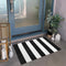 Seavish Black and White Striped Rug, 23.6" x 35.4" Christmas Welcome Mat for Front Door Porch