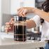 French Press and Tea Maker, 1000ml Coffee Maker Press, Premium with Rose Gold Finish, Thick Glass