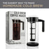 Willow & Everett Cold Brew Coffee Maker, Glass Pitcher with Stainless Steel Spout and Removable Filter