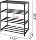 TAUEHR 8-10 Closet (4-Tier, Metal Small Shoe Rack,Stackable Kids Shoe Stand,Narrow Shoe Storage Shelf for Pairs