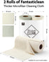 Tear-away Dish Cloth - 40 Sheets (10'' by 10''), Reusable Washable Kitchen Towel Rolls, Super Absorbent Microfiber