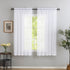 Sheer White Curtains - 63 Inch Length 2 Panels Set, Rod Pocket Voile Fimly Sheer Drapes for Living Room/Bedroom