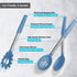 Silicone Spatula and Cooking Spoon Set - 5 Pack with Solid & Slotted Spoons, Heat Resistant, Starry Blue