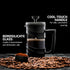 Ovente French Press Coffee Maker 12 Ounce - Heat Resistant Borosilicate Glass, 4 Filter Stainless-Steel System