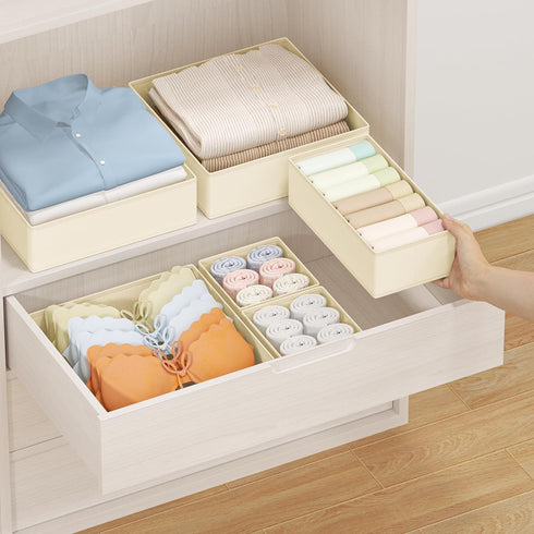 24 Pack Closet DIMJ Drawer Organizer Clothes - Foldable Baby Organizers and Storage Dresser Organizer for Bedroom
