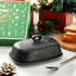 Countertop, Hansense Porcelain Butter Dish with Lid for Ceramic Butter Keeper with Handle Cover, Butter Holder