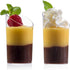 Zappy Elegant Clear Slanted Cylinder Mini Dessert Appetizer Cup - 2.5 oz Plastic Tasting/Sample Shot Glasses (25 Ct)