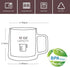 12oz Bag,Set 4 CNGLASS Glass Coffee Mugs,Double Wall Insulated Glass Cups with Handle,Clear Espresso Mugs