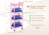 4-Tier 4-Tier-Plastic) MIOCASA Utility Rolling Cart with Detachable Tray Top, Kitchen Storage Organization, Art Cart