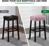 2 Pack Counter YISUN Stool Covers Rectangle - Stretch Oilproof Waterproof PU Bar Stool Covers Saddle Seat Pub Vanity