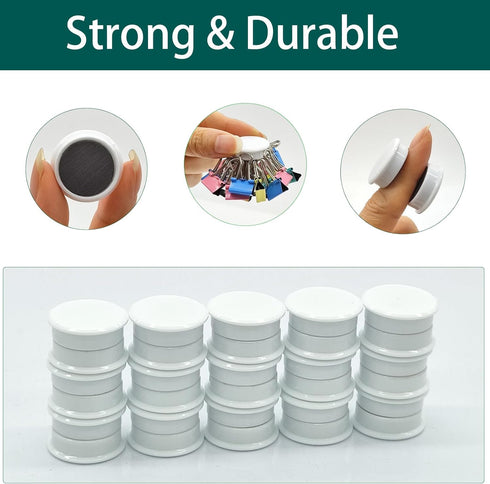 ZDZBLX Fridge Magnet Strong Magnets,10 Pack Refrigerator Magnets, White Small Magnets, Heavy Duty Magnets for Whiteboard, Crafts, Office, Classroom,Decorative Mini Cute Round Magnets,Dry Erase Magnets