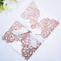 20PCS Laser Cut Wedding Invitations Cards 5 x 7.28 with Hollow Rose and Ivory Ribbons for Bridal Shower