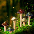 8 Patelai Pieces Ceramic Mushroom Figurine Garden Ceramic Mushroom Statue Garden Pot Decoration Lawn Ornaments