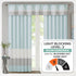 Madison Park Window Curtain Single Panel, Faux Silk, Rod Pocket, Room Darkening for Living Room, 50x84, Aqua