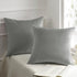 Phantoscope Pack of 2 Velvet Decorative Throw Pillow Covers - Soft Solid Square Cushion Case, Mist Grey 20 x 20 inches