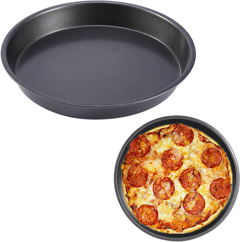 Yosoo 8 Inch Carbon Steel Non-Stick Round Pizza Pan, Microwave Oven Baking Dish