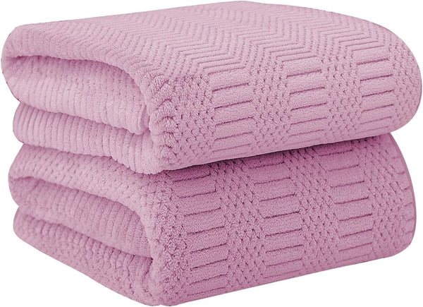 JML Microfiber Bath Towels, Large Bathroom Towel 2 Pack (30" x 60"),
