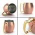 Hammered Moscow Mule Copper Mug Set of 4, Stainless Steel Lining, 16 oz