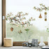 Spring Birds Flower Branches Window Clings Hanging Bird House Green Leaves Window Decals Anti Collision Double-Side Static Window Stickers for Home Window Glass Door Decoration