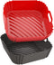 Large Silicone Air Fryer Liners, 5-9 QT, 9.6 Inch Reusable Baking Tray, 2 Pack