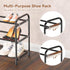 3 16 SUFAUY Tier Expandable Metal Shoe Rack Organizer for Pairs Shoes, Black