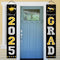 DAZONGE 2025 Graduation Decorations, Black & Gold Class of Porch Banners for Any Schools or Grades Party Supplies