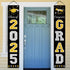 DAZONGE 2025 Graduation Decorations, Black & Gold Class of Porch Banners for Any Schools or Grades Party Supplies