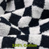 4 Pack 13 13 Inches Jacquotha Wash Cloths Checkered (Black and White) - Cotton Washcloths for Face Body, x Daily
