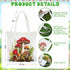 6 16oz Paterr Pcs Mushroom Themed Gifts for Women Christmas Canvas Tote Bag Makeup Bag Print Blanket Socks Glass Coffee