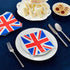Juvale 100-Pack Union Jack Cocktail Napkins - 2-Ply Paper 6.5 x 6.5 in for UK Celebrations