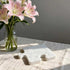 Aturalux Set 4, Marble Coasters of Luxury Aesthetic Modern Decor for Coffee Table, White Mable Real Natural Stone
