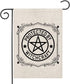 Witchy Pentagram Garden Flag, Protected By Witchcraft Spooky Vibes Wiccan Gift