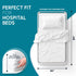 White Classic Fitted Hospital Bed Sheets, Cotton with 200 Thread Count, Size: 36" x 80" x 9"