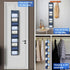 2-Pack Hanging Legging Organizer - Closet Storage Organizer with 20 Pockets, Install Behind The Door (Grey)