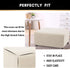 PrinceDeco Stretch Ottoman Cover Slipcovers Rectangle for Living Room Foot Stool Stretch Covers to Fit Ottoman Foot
