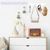 VIS'V Key Holder Wall Mount, Large Metal Self Adhesive Key Hanger with 4 Hooks, No Drilling, White