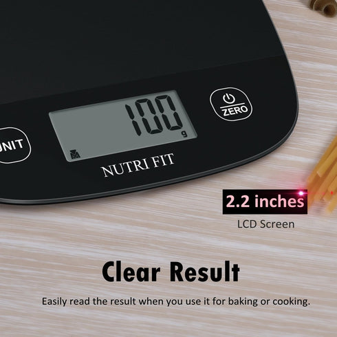 NUTRI FIT Digital Food Scale, Kitchen 0.1oz Ultra Slim, Accurate Weighing for Ounces and Grams for Baking, Dieting,
