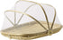 BESTCHANCEUS Hand Woven Bamboo Food Serving Tent Basket - Dustproof, Bug Proof, Rectangle 34CMx29CM for Meals