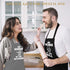 Funny Aprons for Couple, His and Hers Kitchen Aprons Set with 2 Pockets for Cooking Grilling Baking